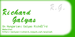 richard galyas business card